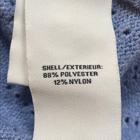 Lace Knit Blue Ruffle Cardigan - Picture 3 of 5